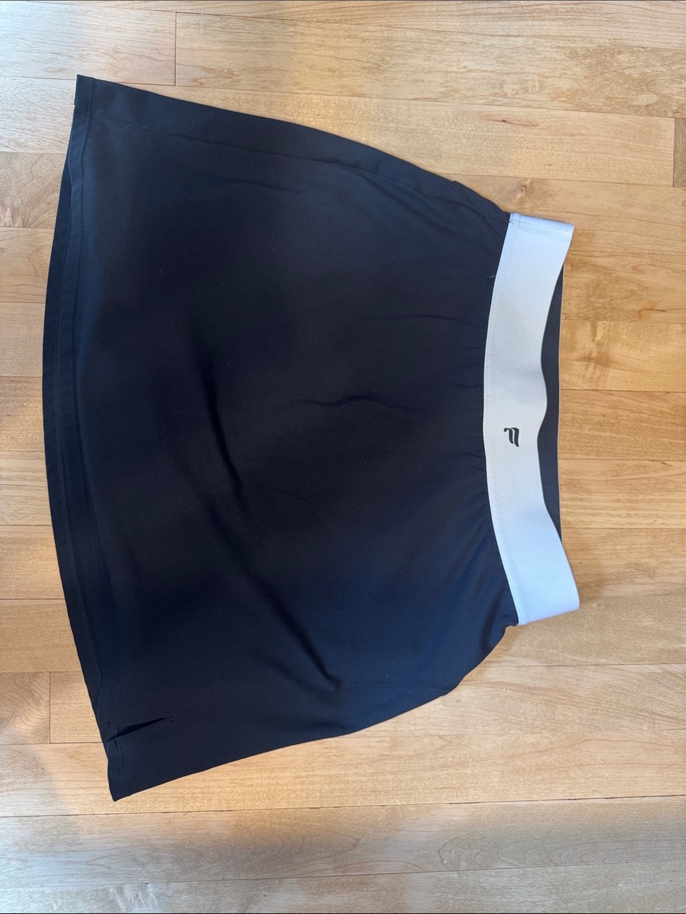 Fabletics Black Athletic Skirt with White Waistband